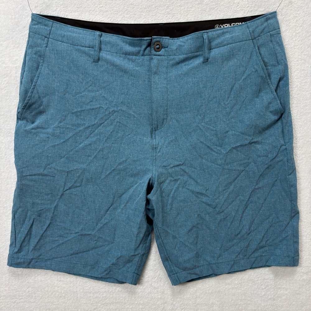 Volcom Surf & Turf Hybrid Shorts Men 42 Blue 4-Way Stretch Board Shorts Skater